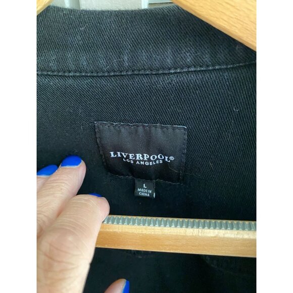 Liverpool Women's Black Denim Jacket Size L Powerflex - Picture 9 of 16